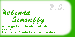 melinda simonffy business card